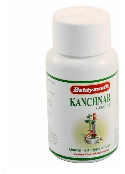 Таблетки Baidyanath Kanchnar guggulu, 30 г, 80 мл, 80 шт.