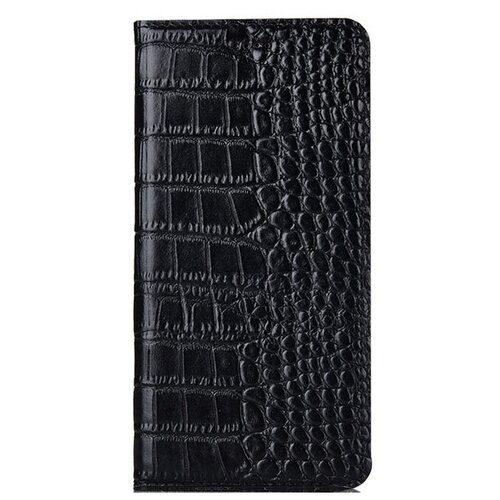 фото Чехол-книжка mypads premium для samsung galaxy note 20 ultra (sm-n985f) из качественной импортной натуральной кожи теленка с фактурной прошивкой рельефа кожи крокодила экзотический черный