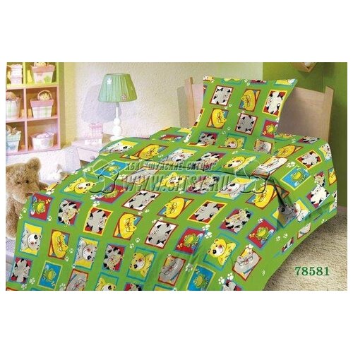 Мамино счастье комплект постельного белья Коты на зеленом