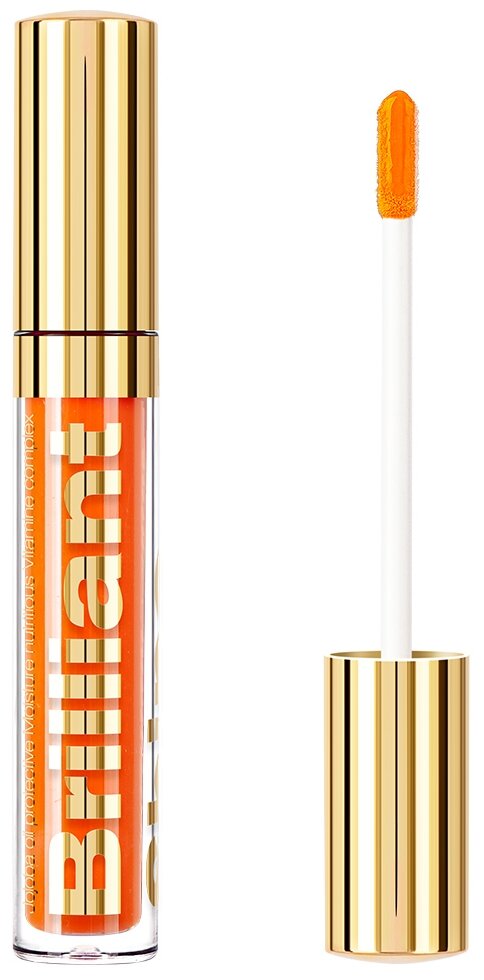 Блеск для губ питательный Charme Brilliant Shine, тон 58 Мандарин