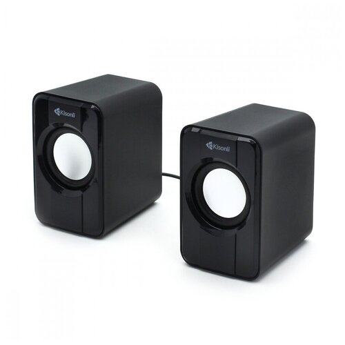 Колонки Kisonli S-444 для компьютера ноутбука смартфона МР3 девайсов USBAUX черный 98000₽