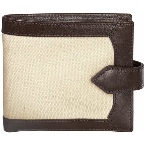 Портмоне из натуральной кожи и джута, бежевый