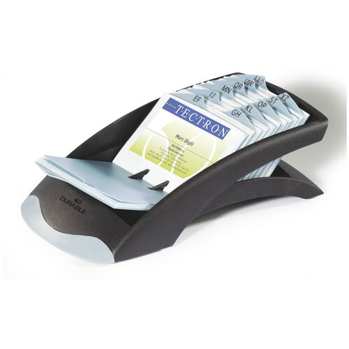 Визитница настольная Durable Visifix Desk 2413-01 (200 визиток) вклад:100шт. пластик черный