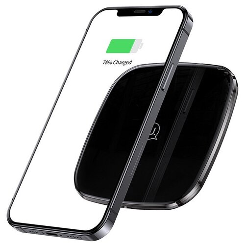 фото Беспроводное зарядное устройство usams us-cd154 zinc alloy ultra-thin fast wireless charger 15w makita