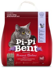 Наполнитель Pi-Pi-Bent Нежный Прованс для кошек, комкующийся, 12 л, 5 кг