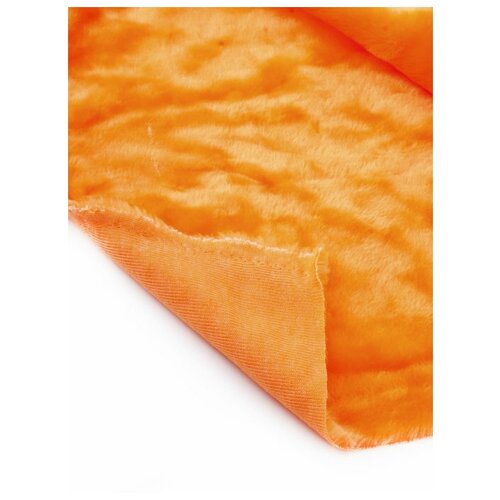 Полотно трикотажное ворсовое 50х70см, 19С22-Д41, кисея, оранжевый