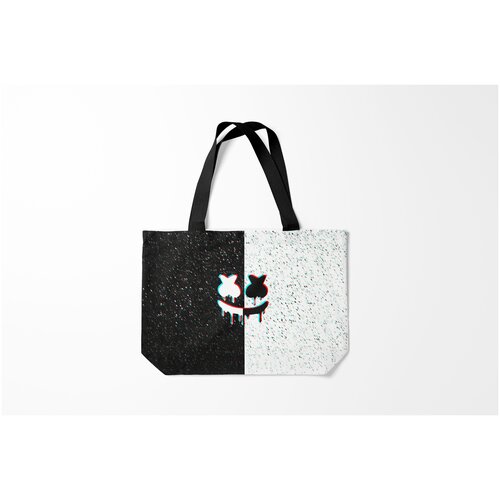 фото Сумка-шоппер / 46х35 см / разная музыка / marshmello glitch burnettie