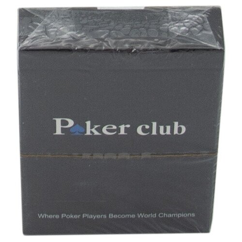 Карты игральные Poker Club красные из пластика с картой для подрезки