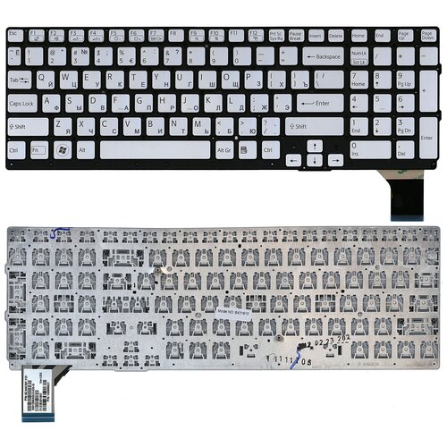 Клавиатура для ноутбука Sony Vaio VPC-SE16FWS серебристая без рамки 208000₽
