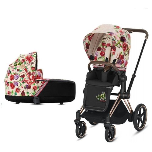 Детская коляска Cybex Priam III (2-в-1) Spring Blossom light/Rosegold