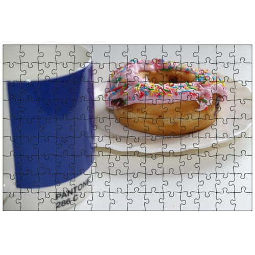 фото Магнитный пазл 27x18см."завтрак, кружка, чашка" на холодильник lotsprints