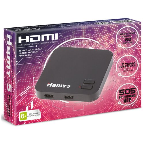 Игровая Приставка Hamy 5 (16+8 Bit) HDMI (505в1) игровая приставка retro genesis junior wireless 300игр 8 bit 2 беспроводных джойстика