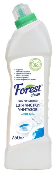 Гель концентрат для чистки унитазов Океан Forest clean 750мл - фотография № 1