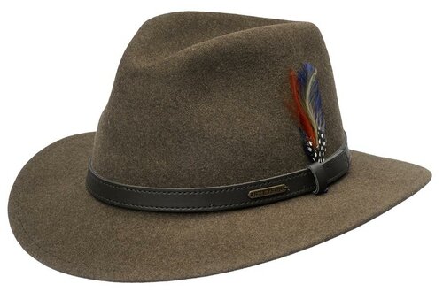 Шляпа федора STETSON, размер 59, коричневый