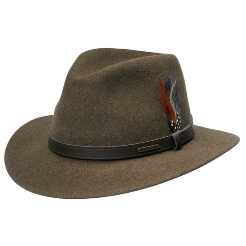 Шляпа STETSON, размер 59, коричневый шляпа stetson размер 59 коричневый