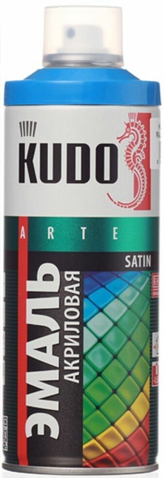 Кудо Сатин KU-0A5015 эмаль аэрозольная акриловая голубая (052л)
