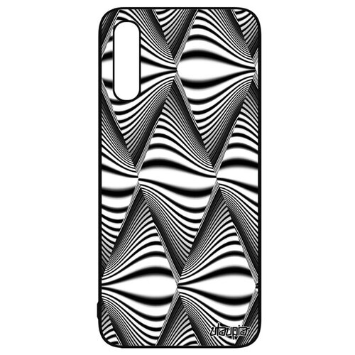 фото Красивый чехол на телефон // galaxy a50 // "иллюзия волны" графика ромб, utaupia, серый