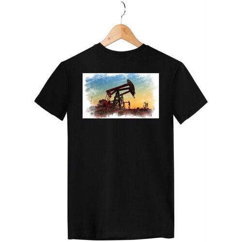 Футболка Zerosell Нефтяная Вышка Природа, размер 5XL, черный футболка zerosell нефтяная вышка природа размер 5xl черный