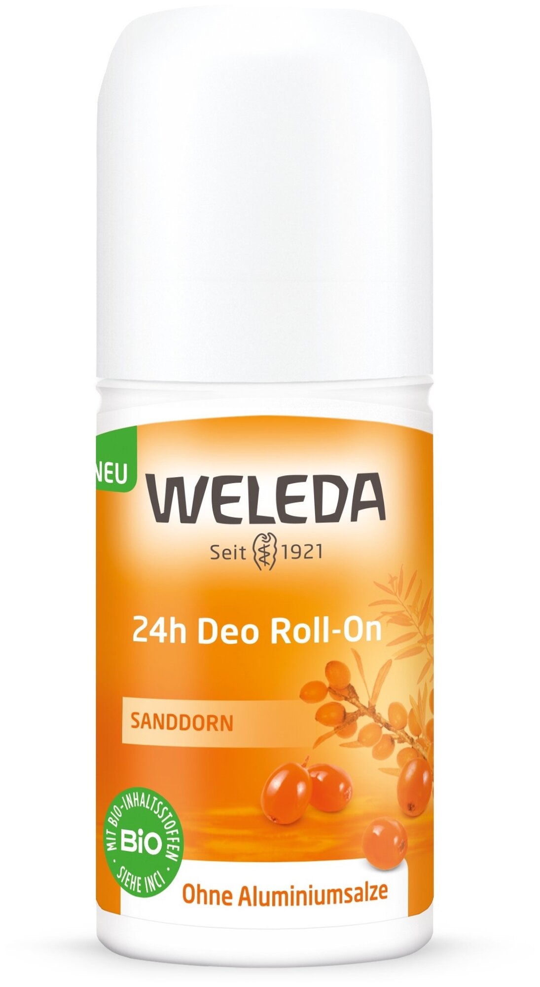 Weleda Дезодорант Sanddorn 24 часа, ролик, 50 мл, 90 г, 1 шт.