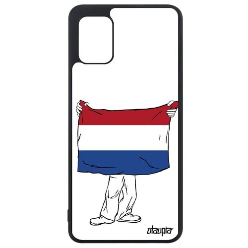 фото Ударопрочный чехол для мобильного // galaxy a31 // "флаг голландии с руками" страна стиль, utaupia, белый