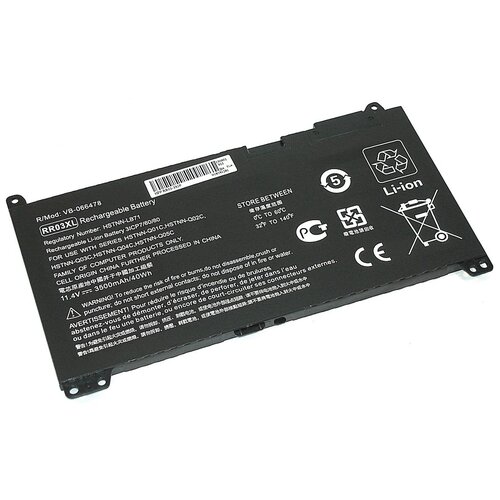 Аккумуляторная батарея для ноутбука HP G4 440 (RR03XL) 11.4V 3500mAh OEM аккумулятор для ноутбука hp probook 430 g4 hstnn q03c rr03xl