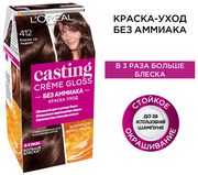 L'Oreal Paris Casting Creme Gloss стойкая краска-уход для волос, 412 какао со льдом