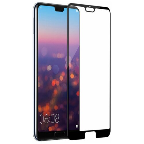 Защитное стекло на телефон Huawei P20 / Полноэкранное стекло на Хуавей П20 (Черный)