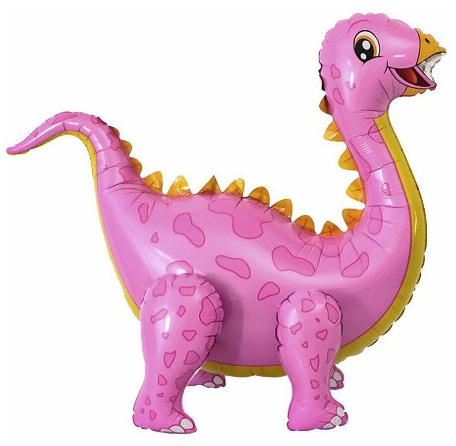 Воздушный шар ходячая фигура динозавр стегозавр розовый