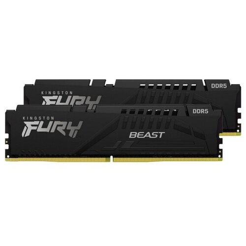 Оперативная память KINGSTON DDR5 32Gb 2x16Gb 4800MHz pc-34800 FURY Beast Black KF548C38BBK2-32 1592500₽