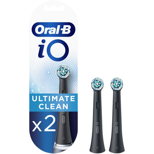 Набор насадок Oral-B iO Ultimate Clean для ирригатора и электрической щетки, черный, 2 шт. электрическая зубная щетка oral b pro 700 sensi clean белый