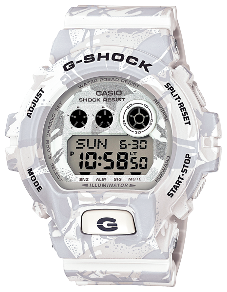 Наручные часы CASIO G-Shock, белый, серый