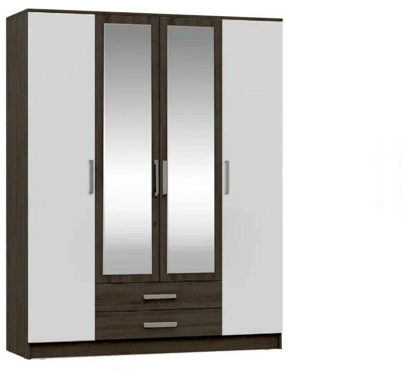 Шкаф Миф Мартина 4-дверный белый / венге 160х52х201.6 см