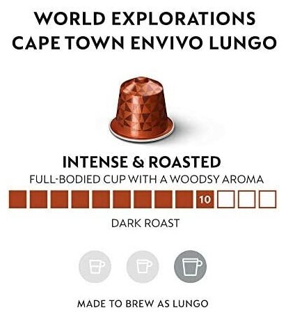 Оригинальные капсулы Nespresso Cape Town Envivo Lungo для кофемашины неспрессо Original, 10шт, 1уп. - фотография № 3