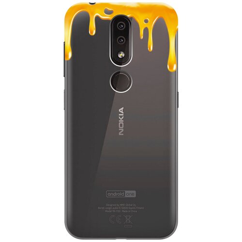 фото Силиконовый чехол на nokia 4.2 / нокиа 4.2 с 3d принтом "honey" прозрачный gosso