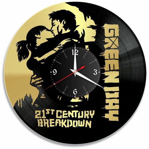 фото Настенные часы redlaser группа green day золото, из винила, №1 vc-10096-1