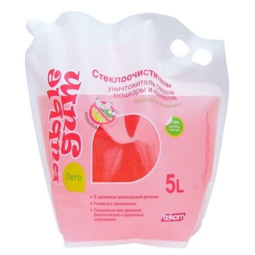 Жидкость стеклоомывающая Лето Bubble Gum, 5л, Дой-пак 2 шт.