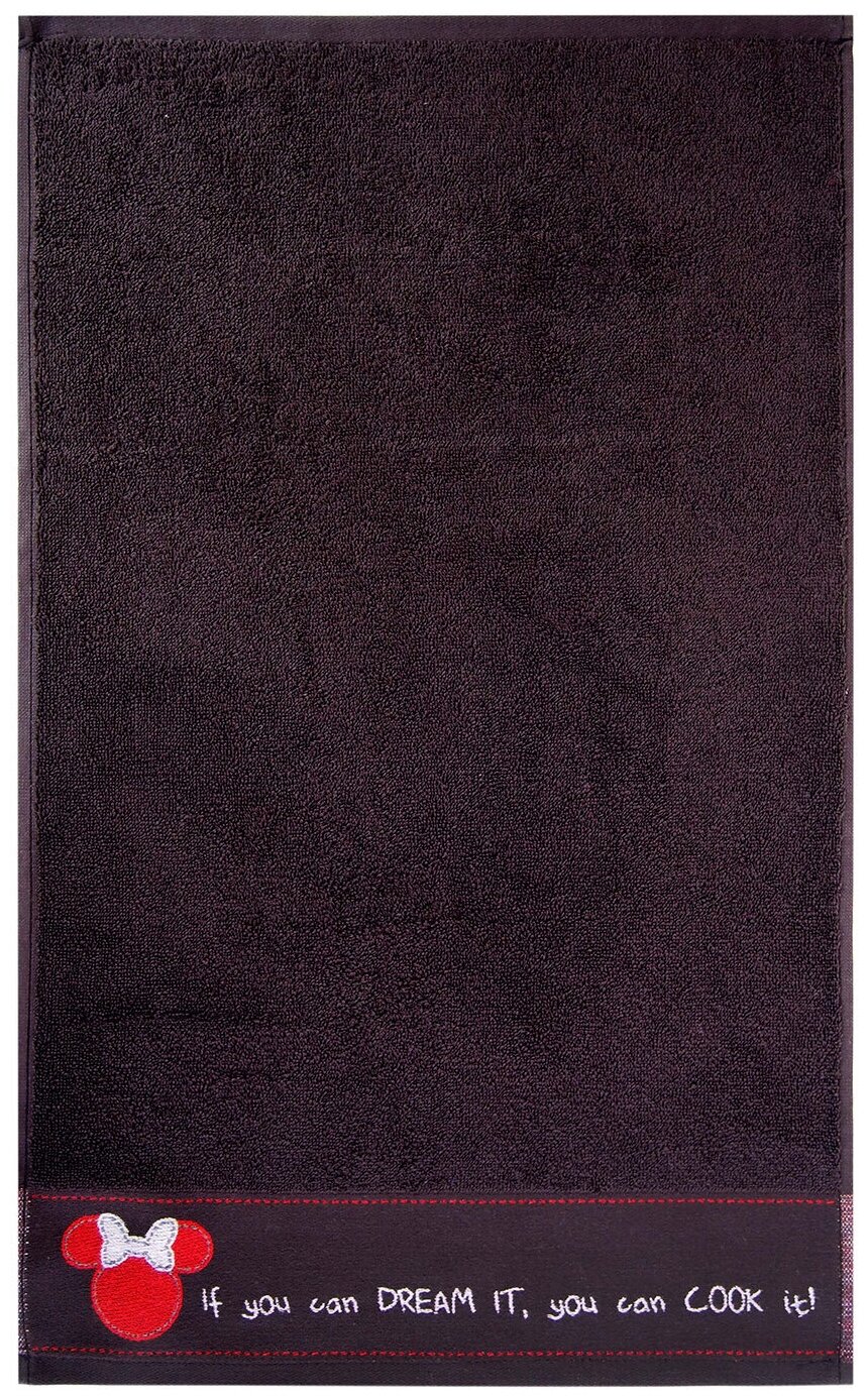 Полотенце микки темно-серое Хлопок 100%, 40х65, Темно-Серый - фотография № 1