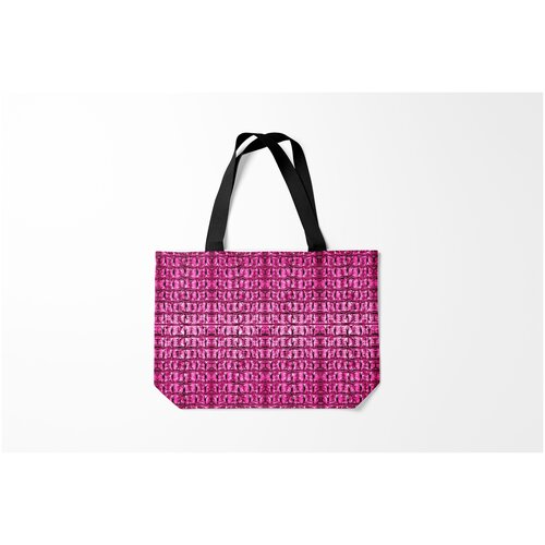 фото Сумка-шоппер / 46х35 см / популярные иллюстрации / текстуры pink alligator burnettie