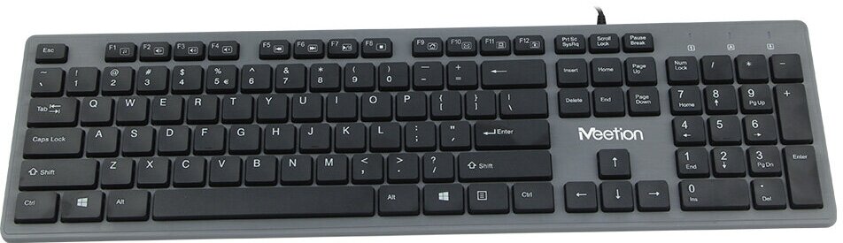 Проводная ультратонкая клавиатура MeeTion USB 15 м мембранная латиница/кириллица {MT-K841}
