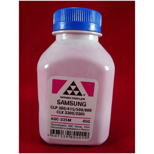 AQC AQC-235M тонер (Samsung CLP300) пурпурный 45 гр (совместимый) aqc aqc 235y тонер samsung clp300 желтый 45 гр совместимый