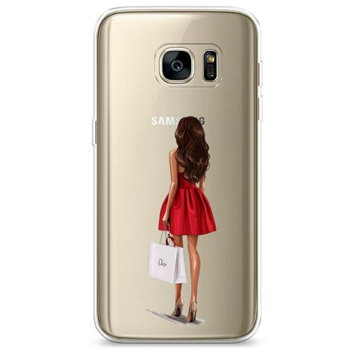 фото Силиконовый чехол "девушка в красном мини-платье" на samsung galaxy s7 edge / самсунг галакси с 7 эдж case place