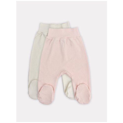 фото Ползунки rant, комплект из 2 шт., размер 74, розовый, бежевый