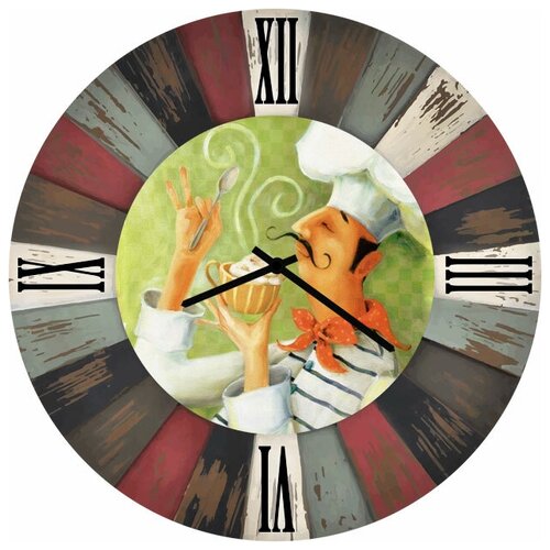 фото Svs настенные часы svs 4002702 повар на дегустации