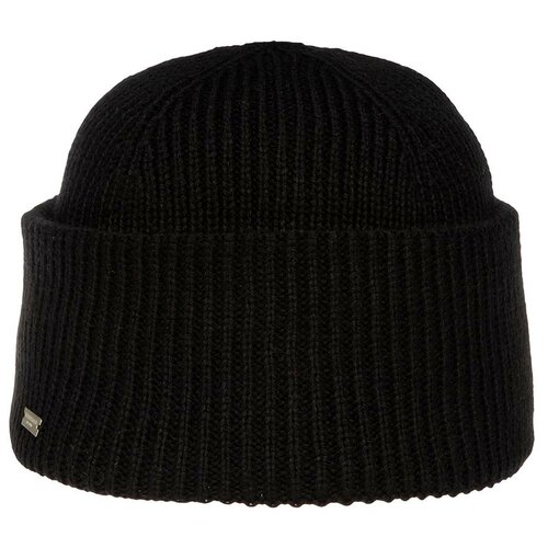 Шапка бини Seeberger, размер OneSize, черный шапка вязаная seeberger 18454 0 turn up beanie размер one