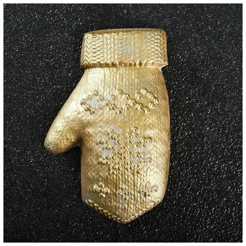 фото Фигура с подвесом "варежка" 12х8 см, латунь сима-ленд