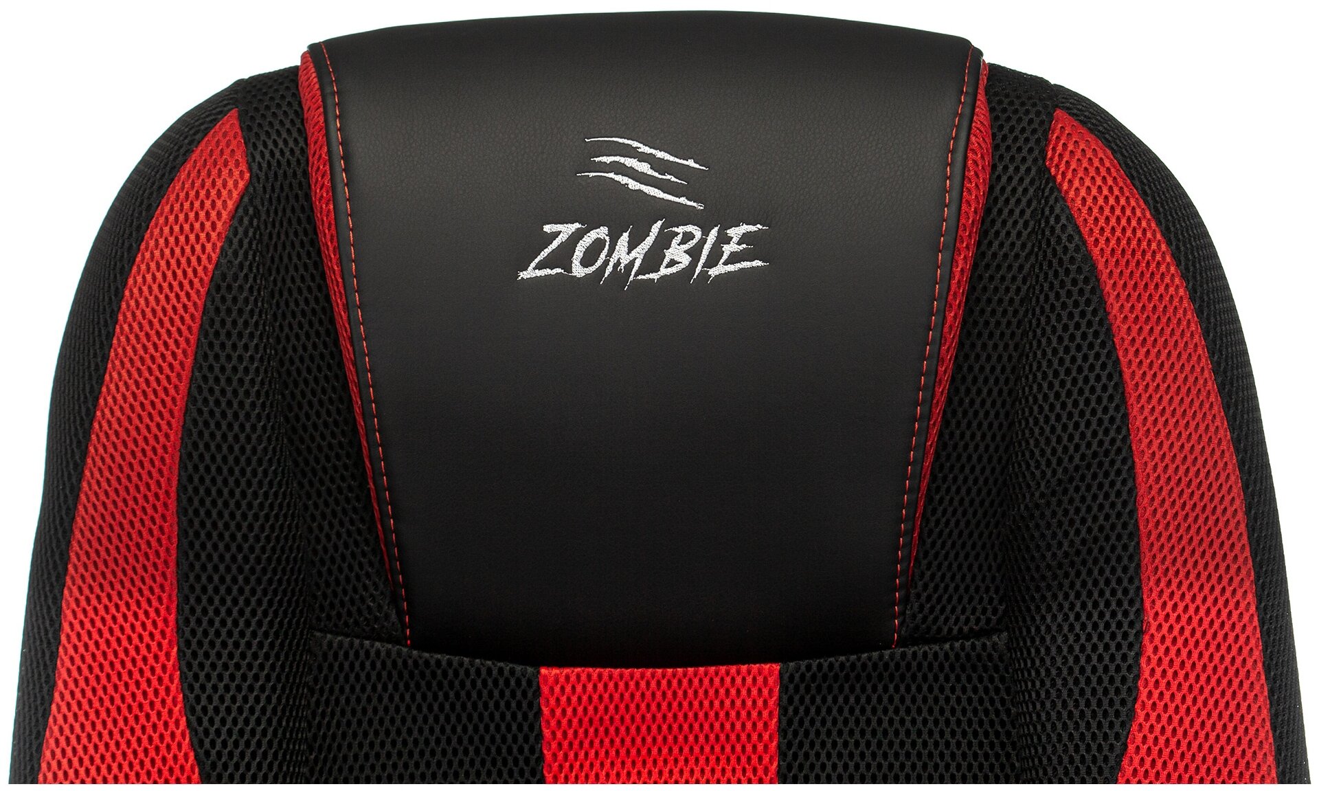 Кресло игровое ZOMBIE 9, на колесиках, искусственная кожа/ткань, черный/серый [zombie ] - фото №2