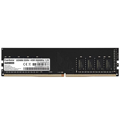 Оперативная память ExeGate 4 ГБ DDR4 2666 МГц DIMM CL19 EX288048RUS