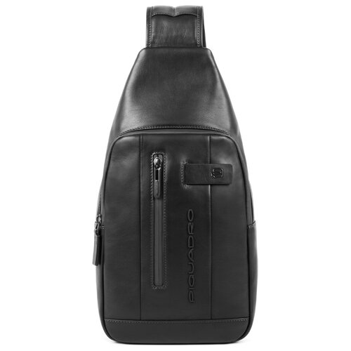 Сумка слинг PIQUADRO, фактура гладкая, черный рюкзак с одной лямкой piquadro ca4536br2 n черный