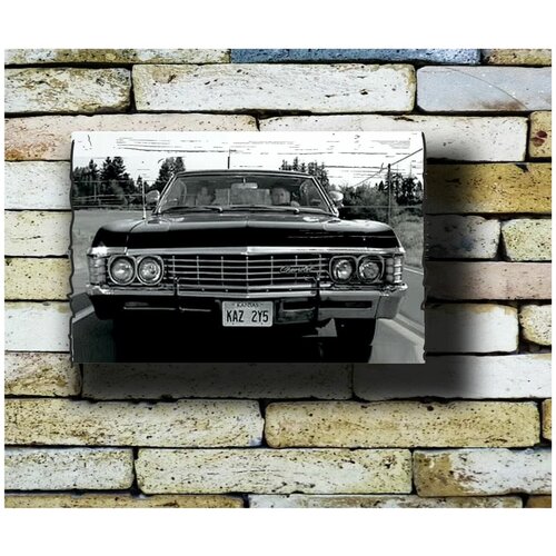 Картина на досках ''Ретро Авто. Автомобиль. Форд Мустанг'' 35/50 см