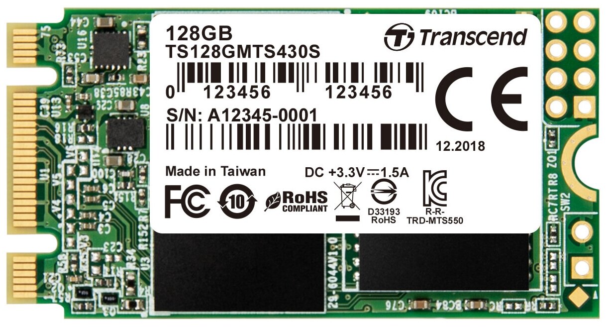 SSD Transcend 430S 128 Гб TS128GMTS430S